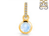 Moonstone & White Topaz Pendant RBM-RDP-958-CZ-LOOP.