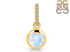 Moonstone & White Topaz Pendant RBM-RDP-959-CZ-LOOP.