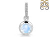 Moonstone & White Topaz Pendant RBM-RDP-959-CZ-LOOP.