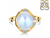 Moonstone & White Topaz Ring RBM-RDR-2558-ROSECUT.