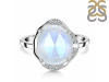 Moonstone & White Topaz Ring RBM-RDR-2558-ROSECUT.