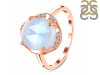Moonstone & White Topaz Ring RBM-RDR-2558-ROSECUT.