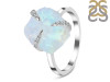 Moonstone Raw Crystal & White Topaz Ring RBM-RDR-2848.