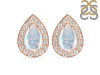 Moonstone & White Topaz Stud Earring RBM-RE-52.