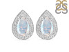 Moonstone & White Topaz Stud Earring RBM-RE-52.