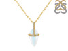 Moonstone & White Topaz Necklace RBM-RN-95.