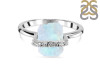 Moonstone Raw Crystal & White Topaz Ring RBM-RR-381.
