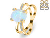 Moonstone Raw Crystal & White Topaz Ring RBM-RR-382.