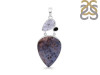 Russian Dendritic Agate/Black Spinel/Black Rutile Pendant-2SP RDA-1-102