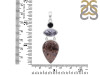 Russian Dendritic Agate/Black Spinel/Black Rutile Pendant-2SP RDA-1-111