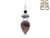 Russian Dendritic Agate/Black Spinel/Black Rutile Pendant-2SP RDA-1-111