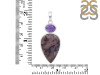 Russian Dendritic Agate/Amethyst Pendant-2SP RDA-1-112