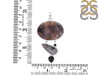 Russian Dendritic Agate/Black Spinel/Black Rutile Pendant-2SP RDA-1-113