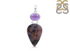 Russian Dendritic Agate/Amethyst Pendant-2SP RDA-1-114