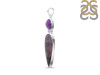 Russian Dendritic Agate/Amethyst Pendant-2SP RDA-1-114