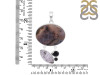 Russian Dendritic Agate/Black Spinel/Black Rutile Pendant-2SP RDA-1-117