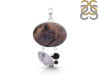 Russian Dendritic Agate/Black Spinel/Black Rutile Pendant-2SP RDA-1-117