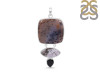 Russian Dendritic Agate/Black Spinel/Black Rutile Pendant-2SP RDA-1-119