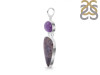 Russian Dendritic Agate/Amethyst Pendant-2SP RDA-1-120