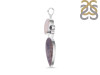 Russian Dendritic Agate/Black Spinel/Black Rutile/Pearl Pendant-2SP RDA-1-121