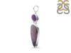 Russian Dendritic Agate/Amethyst Pendant-2SP RDA-1-124