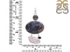 Russian Dendritic Agate/Black Spinel/Black Rutile/Pearl Pendant-2SP RDA-1-126