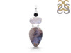 Russian Dendritic Agate/Black Spinel/Pearl Pendant-2SP RDA-1-128