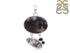 Russian Dendritic Agate/Black Spinel/Black Rutile Pendant-2SP RDA-1-129