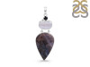 Russian Dendritic Agate/Black Spinel/Pearl Pendant-2SP RDA-1-131
