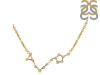 Pisces Zodiac Star Constellation with Cubic Zirconia Necklace CUZ-RDN-130.