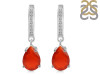 Red Onyx & White Topaz Hoop Earring ROX-RDE-1223.