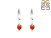 Red Onyx Heart Hoop Earring ROX-RDE-1231.