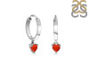 Red Onyx Heart Hoop Earring ROX-RDE-1231.