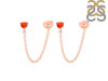 Red Onyx Chain Stud Earring ROX-RDE-1235.
