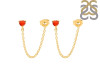 Red Onyx Chain Stud Earring ROX-RDE-1235.