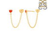 Red Onyx Chain Stud Earring ROX-RDE-1235.