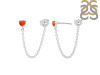 Red Onyx Chain Stud Earring ROX-RDE-1235.