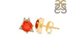 Red Onyx & White Topaz Stud Earring ROX-RDE-1260.