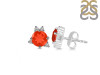 Red Onyx & White Topaz Stud Earring ROX-RDE-1260.