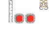 Red Onyx & White Topaz Stud Earring ROX-RDE-1263.
