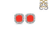 Red Onyx & White Topaz Stud Earring ROX-RDE-1263.