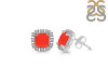 Red Onyx & White Topaz Stud Earring ROX-RDE-1263.