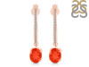Red Onyx & White Topaz Hoop Earring ROX-RDE-1469.