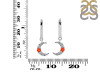 Red Onyx & White Topaz Hoop Earring ROX-RDE-1471.