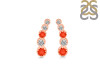 Red Onyx & White Topaz Stud Earring ROX-RDE-1472.