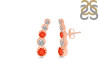 Red Onyx & White Topaz Stud Earring ROX-RDE-1472.