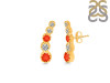 Red Onyx & White Topaz Stud Earring ROX-RDE-1472.
