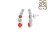 Red Onyx & White Topaz Stud Earring ROX-RDE-1472.