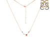 Aries Zodiac Star Constellation Red Onyx & White Topaz Necklace ROX-RDN-488.