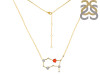 Gemini Zodiac Star Constellation Red Onyx & White Topaz Necklace ROX-RDN-490.
